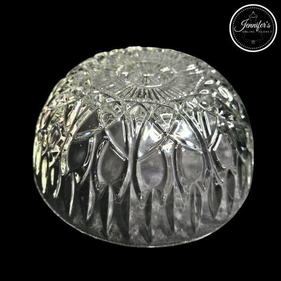 Pasari Indonesia Vintage Pretzel Clear Pressed Glass Serving Bowl - Picture 6 of 10